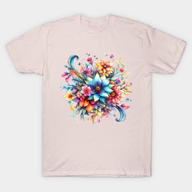 watercolor flower bouquet T-Shirt by clearviewstock
